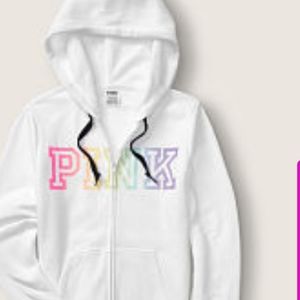 🚫🚫🚫SOLD SOLD ‼‼ VS PINK FULL ZIP PASTEL HOODIE
